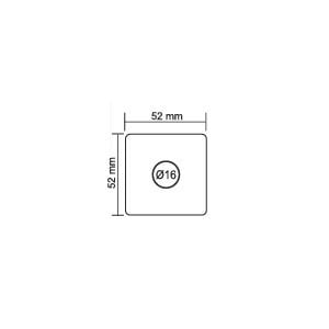 Zil Butonu Kare Antik Bronz 09-16-02-Ab