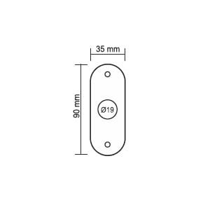 Zil Butonu Oval Gri 09-16-04