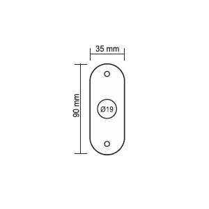 Zil butonu Oval Gri 09-16-04