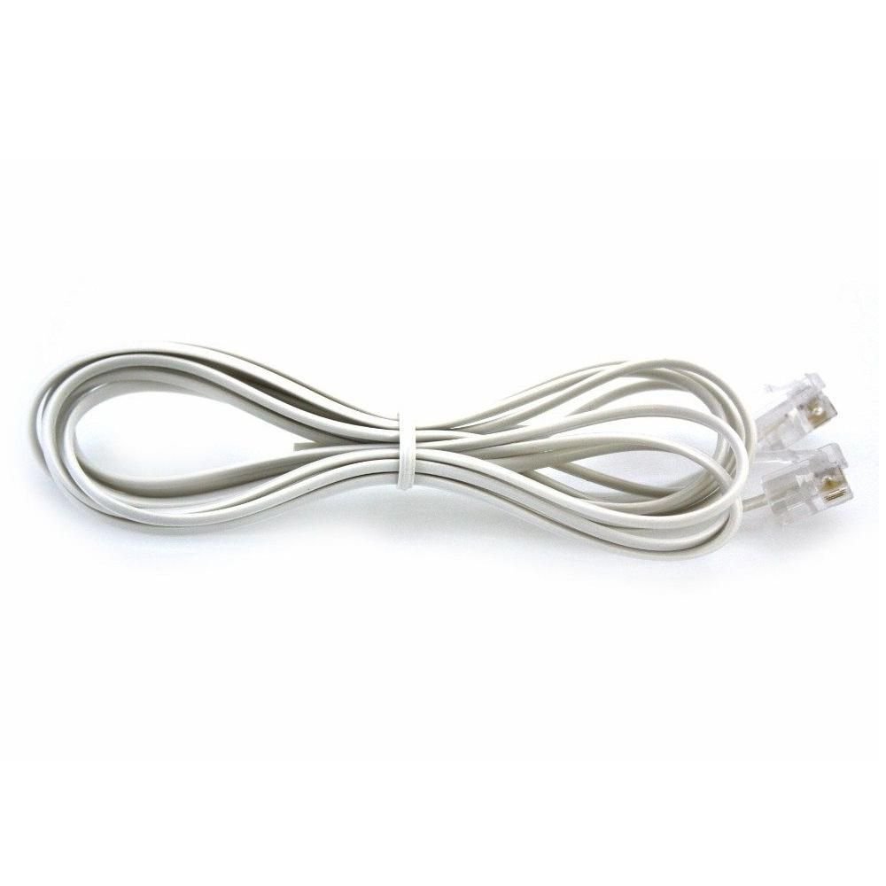 Telefon kablosu jaklı 2 mt Beyaz