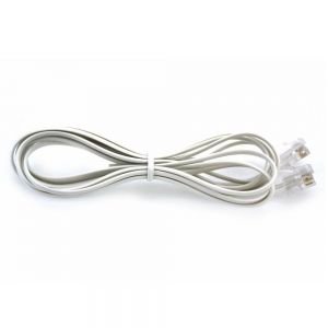 Telefon kablosu jaklı 5 mt Beyaz