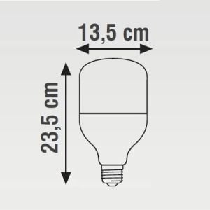 AMPUL LED K2 GLOBAL TORCH SİLİNDİR TİPİ E27 50W 6500K BEYAZ IŞIK GES233