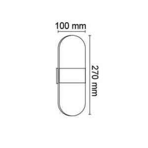 Armatür Forlıfe Mine Metal Duvar Aplik 2X6W 960Lm Ip64 3200K Sarı Işık Fl-1722