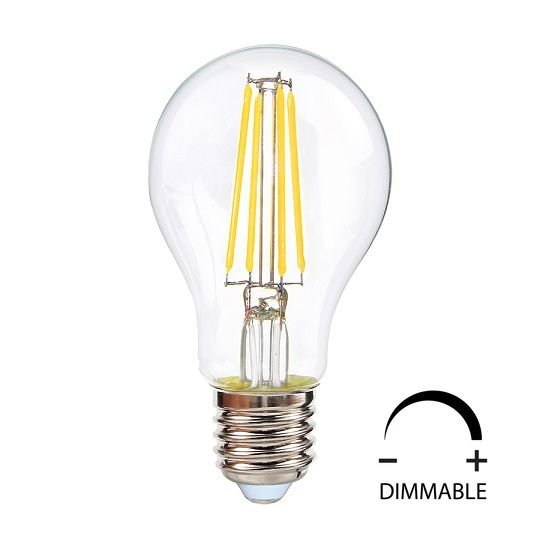 Ampul Led Horoz Normal Ampul Tipi Şeffaf Dimli E27 8W 3000K Sarı 001-015-1008