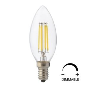 Ampul Led Horoz Mum Ampul Tipi Şeffaf Dimli E14 6W 3000K Sarı 001-013-1006