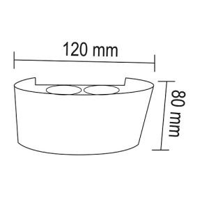 Çift Yönlü Led Aplik 2X4W 11Cm