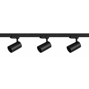 Tak-Çalıştır Hazır Ray Spot Seti - 1 Metre 3'lü Siyah (Ampuller Dahil)