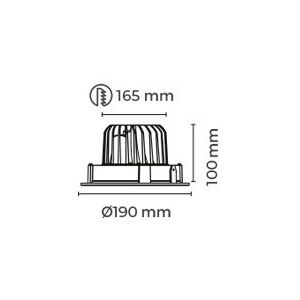 ARMATÜR MOLLED LED DOWNLIGHT COB YUVARLAK BEYAZ KASA 40W 4000K ILIK BEY.MOL2085D