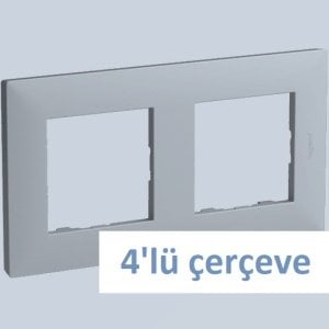 Çerçeve Raventi Beyaz Dörtlü Legrand 768174