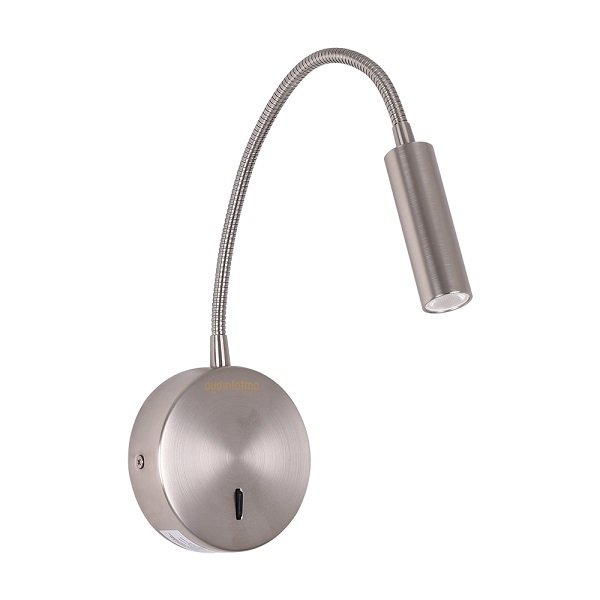 Armatür Jupıter Lw503S Led Yatak Başı Aplik Okuma Saten 3W 210Lm 3000K Sarı Işık