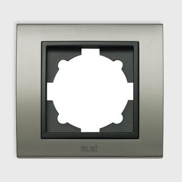 Çerçeve Zena-Platin Inox-Füme Tekli Elbi