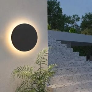 ARMATÜR HOROZ VOLCANO 3CCT YUVARLAK APLİK IP65 SİYAH 12W ÜÇ RENK 6500-4000-2700K