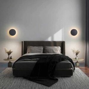 ARMATÜR HOROZ VOLCANO 3CCT YUVARLAK APLİK IP65 SİYAH 12W ÜÇ RENK 6500-4000-2700K