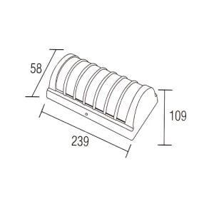ARMATÜR HOROZ SWEEP DIŞ MEKAN İNCE APLİK PLASTİK SİYAH 24W 3000K SARI IŞIK