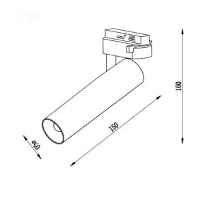 ARMATÜR JUPITER LR659 LED RAY SPOT 7W BEYAZ GÖVDE 3000K SARI IŞIK