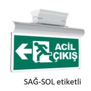 Arsel Exit Acil Çıkış Armatürü - 3 Saat Kitli - Sağ-Sol Etiketli