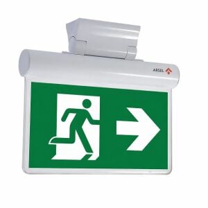 Arsel Exit Acil Çıkış Armatürü - 3 saat kitli - Sağ-Sol etiketli