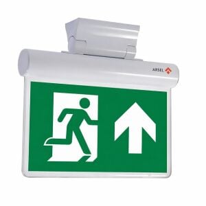 Arsel Exit Acil Çıkış Armatürü - 3 saat kitli - Yukarı yön etiketli