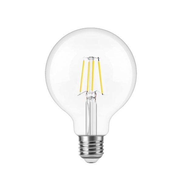 Ampul Led K2 Glop Tipi Şeffaf G95 E27 7W 2700K Sarı Kes506