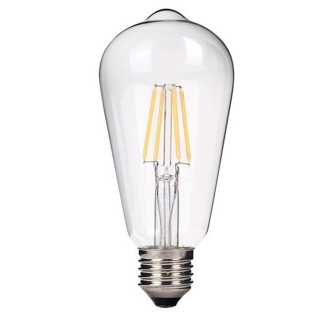 Tipi Şeffaf St64 E27 6W 2700K Sarı Kes505