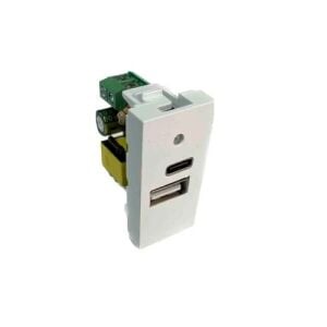 PRİZ BÜROTİK MODÜLER MEKANİZMA USB ŞARJ ADAPTÖRÜ A/C 45X22,5 2162