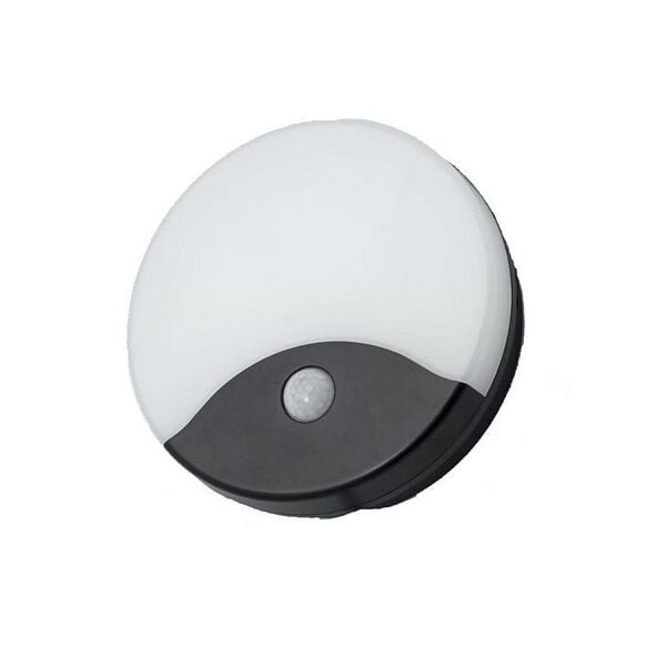 ARMATÜR K2 SENSÖRLÜ APLİK LED IP40 YUVARLAK 15W SİYAH 6500K BEYAZ IŞIK KSA192