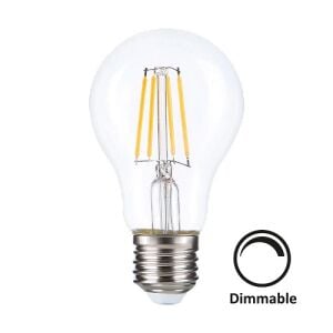 AMPUL LED HEKA NORMAL TİPİ ŞEFFAF E27 DİM EDİLEBİLİR 12W 3000K SARI ERD-304