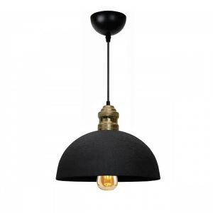 ARMATÜR METAL DEKORATİF SARKIT KUGEL SİYAH (BAKIR RENK DUYLU) 23CM