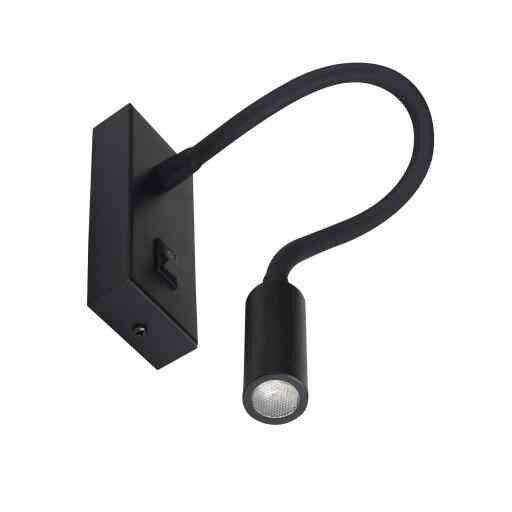 ARMATÜR LED YATAK BAŞI OKUMA APLİĞİ SİYAH GÖVDE 3W 3200K SARI IŞIK