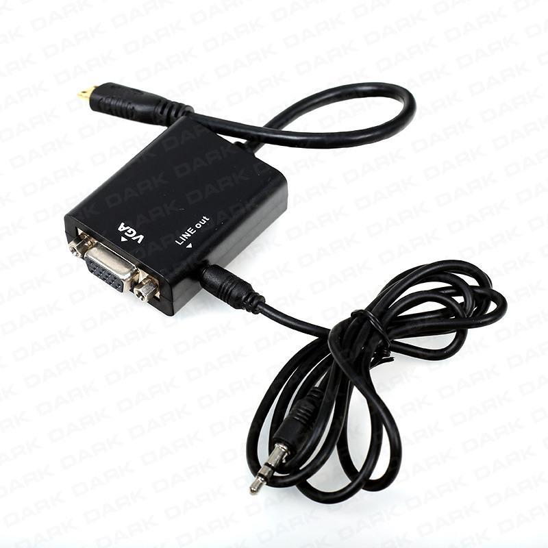 ADAPTÖR MINI HDMI ERKEK (MINI)-VGA DİŞİ ÇEVİRİCİ (SESLİ)