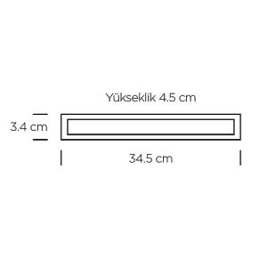 ARMATÜR LINEER LED RAY SPOT OPAK 20W BEYAZ GÖVDE 6500K BEYAZ ZMR-236/B.65