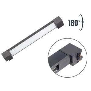 ARMATÜR LINEER LED RAY SPOT OPAK 20W SİYAH GÖVDE 4000K ILIK BEYAZ ZMR-236/S.40