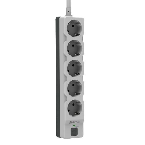 PRİZ DOTVOLT AKIM KORUMALI KABLOLU BEŞLİ ANAHTARLI 1,5 METRE 1050 JOULE